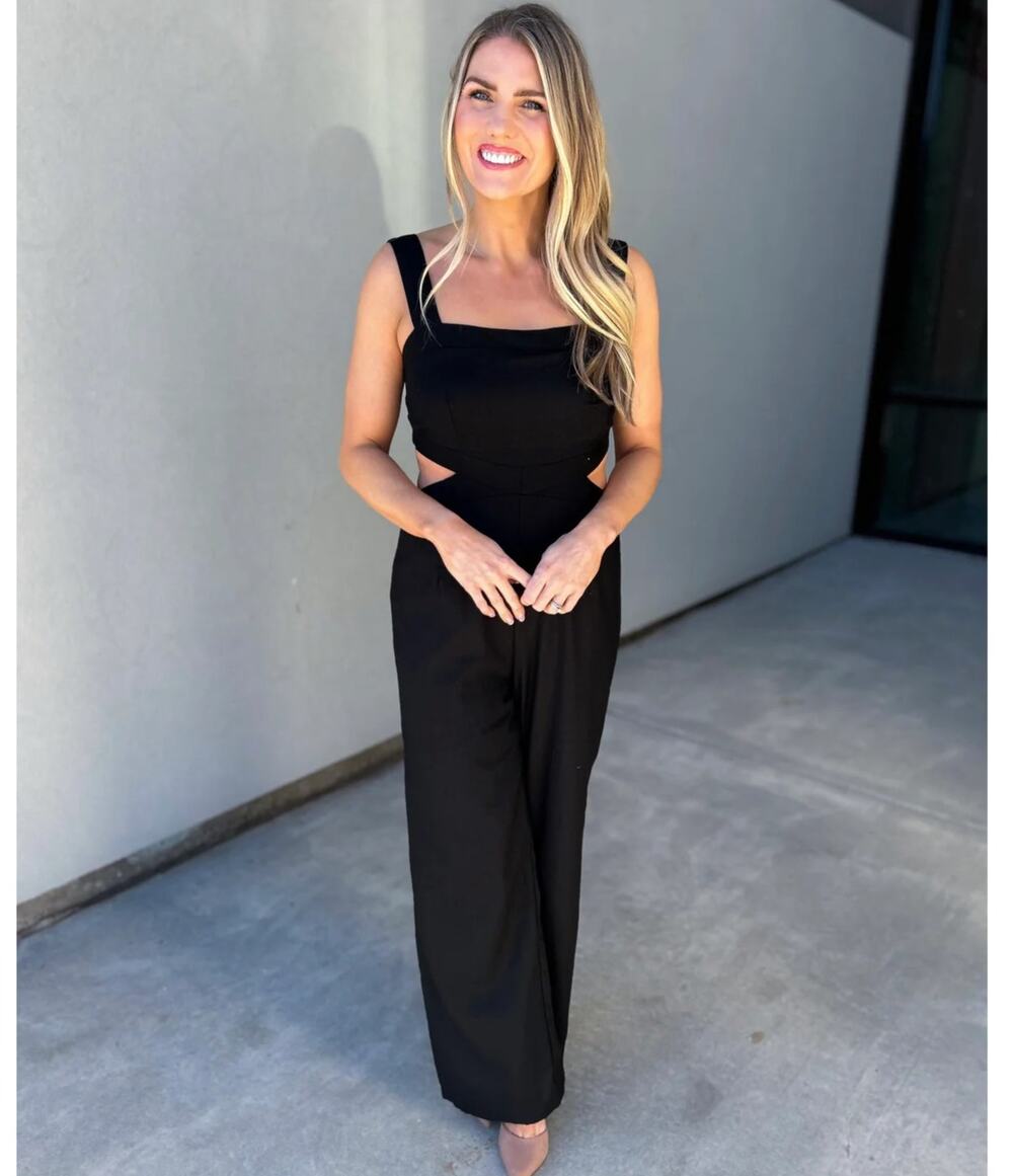 Hamilton Side Cut Out Wide Leg Jumpsuit Large